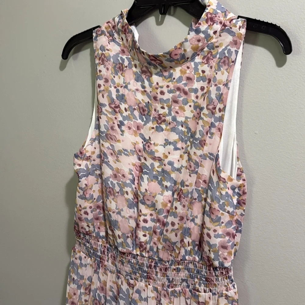 FSL Apparel floral print ruffled halter top maxi dress - Picture 5 of 8